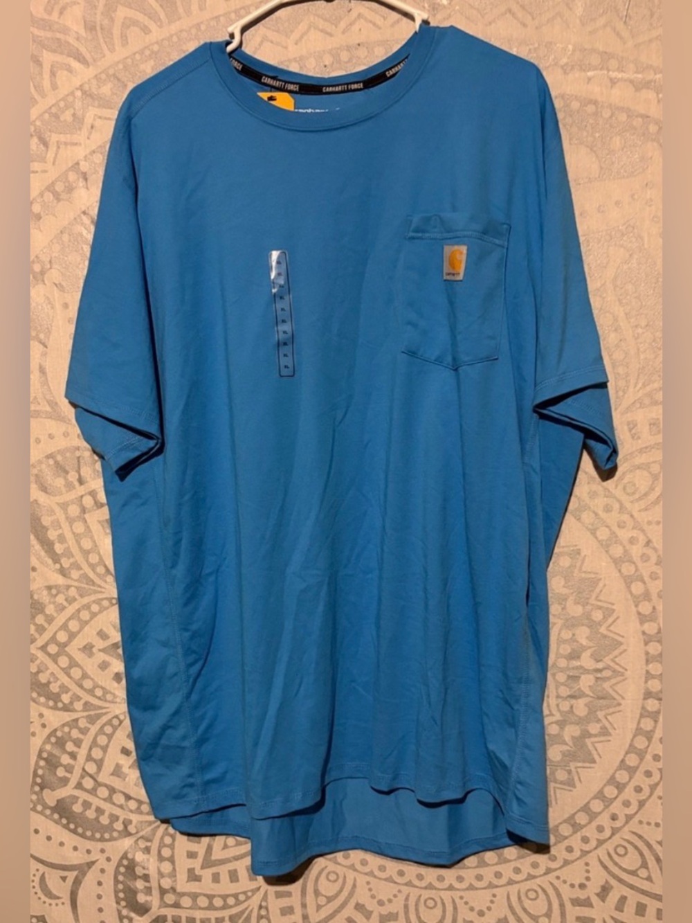 NWT Carhartt Force Relaxed Fit Pocket Tee Blue UPF 25 | Size XL